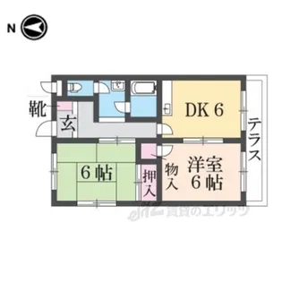 ドミール中山【1階】の間取り