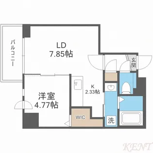 BPRレジデンス琴似(旧アーバンフラッツ琴似)【9階】の間取り