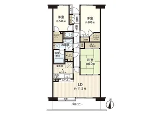 錦町パークホームズ【3階】の間取り