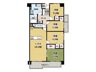 ウエステージ明石五番館【2階】の間取り