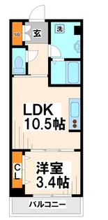 ザ・テラスコート英【3階】の間取り