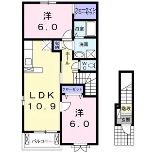 メビウスA【2階】の間取り