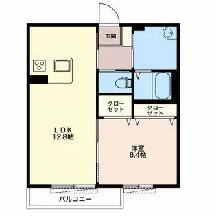 シャーメゾン陽だまりの丘 A【2階】の間取り