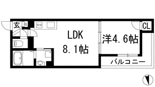 クリエオーレ光明町1【3階】の間取り