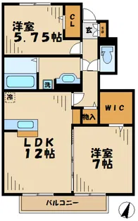 ウィット落合【1階】の間取り