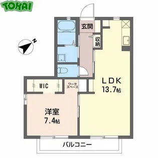 VANアベニュー A棟【1階】の間取り