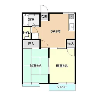 ビバライフ水落【2階】の間取り
