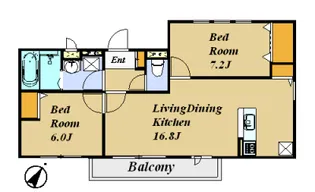ペイサージュ新ゆり【2階】の間取り