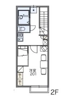 レオパレスemasons【2階】の間取り