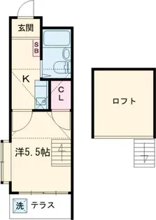 レオパレス旗の台【1階】の間取り