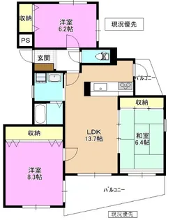 メイデンヘアー・A【3階】の間取り