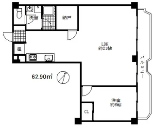 兵庫県神戸市中央区北野町2【マンション】の間取り