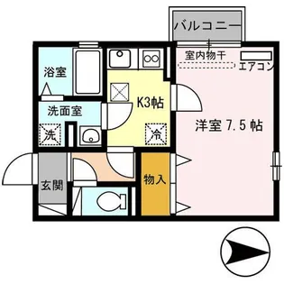 リヤフィールド【1階】の間取り