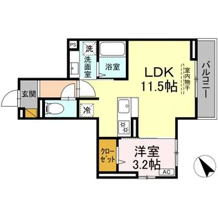 千葉県千葉市花見川区南花園1【アパート】の間取り