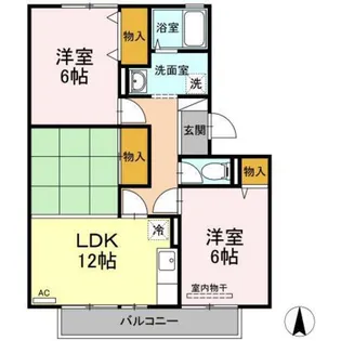 アーバンツインピア湊【2階】の間取り