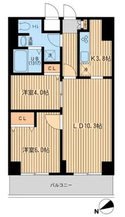 プルス上十条【4階】の間取り