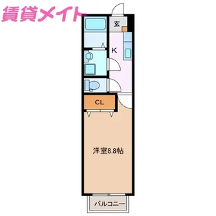 TOP HOUSE羽津II【1階】の間取り
