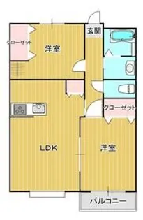 シャンボール・ド・クレ A棟【2階】の間取り