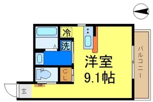 カーサ江戸川【1階】の間取り