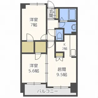 北海道札幌市北区北十八条西3【マンション】の間取り