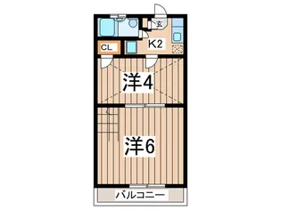 サンライフ南林間【2階】の間取り