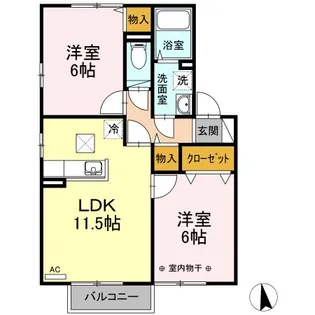 コートレザン A【2階】の間取り