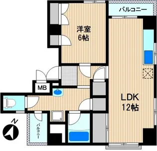 メゾンホウコ【6階】の間取り