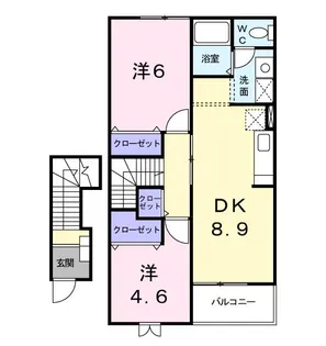 ドミール カトレア【2階】の間取り