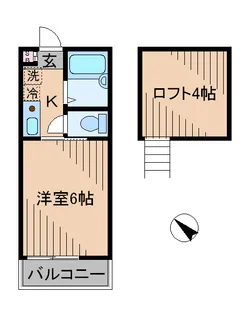モンステラみのわ【2階】の間取り