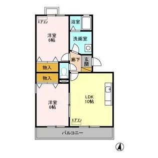 フォレストヒルズ B【1階】の間取り