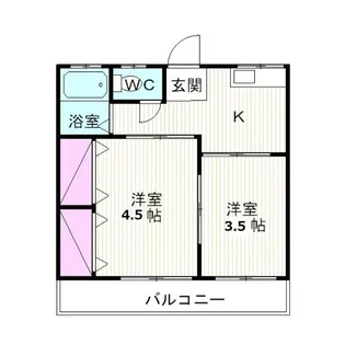 シティハイムKII B【1階】の間取り