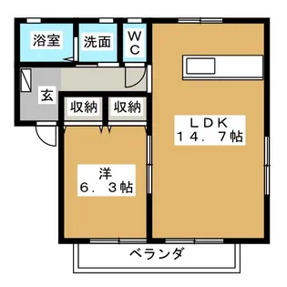 エイトヒル弐番館【2階】の間取り