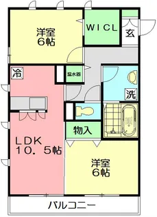 ルーフハウスA【2階】の間取り