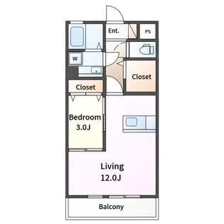 ウィルモアKOEDO【2階】の間取り