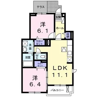 アルタイルI【1階】の間取り