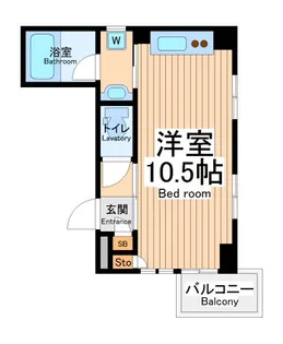 1Rの間取り画像
