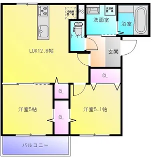 メゾンドサカエIII【3階】の間取り