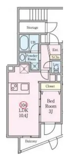 東京都渋谷区恵比寿3【マンション】の間取り