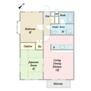 ラミアールT壱番館【2階】の間取り