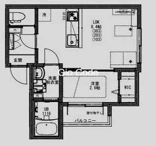 1Kの間取り画像