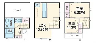 埼玉県ふじみ野市福岡武蔵野【一戸建】の間取り