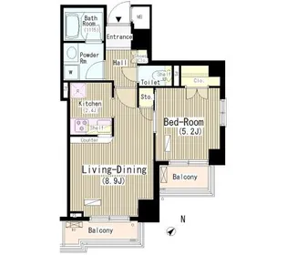 1LDKの間取り画像