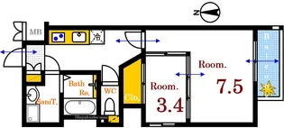 Crea Court【10階】の間取り