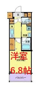 東京都大田区西六郷4【マンション】の間取り