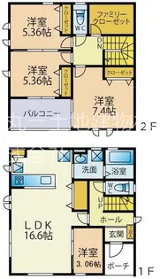千葉県千葉市稲毛区小仲台8【一戸建】の間取り