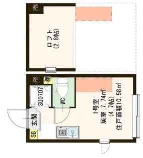 Harmony Square桜上水【2階】の間取り
