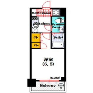 スワンズ谷町セントシティ【7階】の間取り