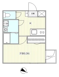 FLAG八王子【1階】の間取り