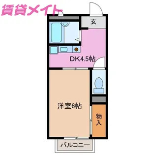 サクセスタウン岸岡 B【2階】の間取り