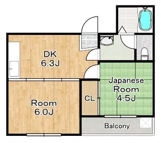 ハイツイーストテン【2階】の間取り